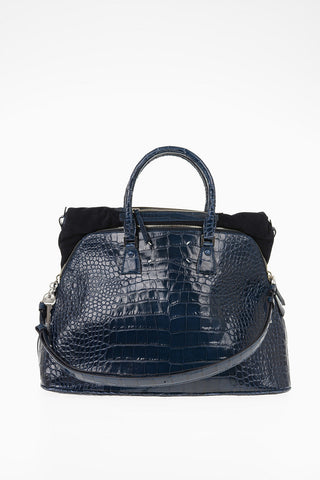 MM11 Leather Crocodile-Print Bag