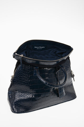 MM11 Leather Crocodile-Print Bag