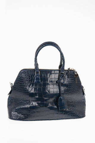 MM11 Leather Crocodile-Print Bag