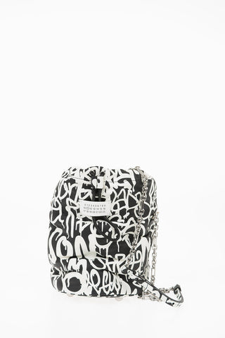 MM11 Graffiti Printed Leather GLAM SLAM Bucket Bag