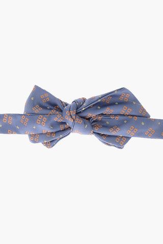 Embroidered Silk Adjustable Diamond Bow Tie