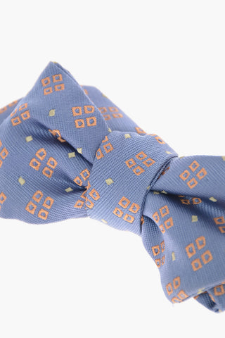 Embroidered Silk Adjustable Diamond Bow Tie