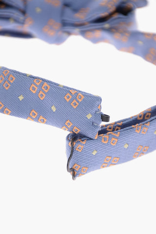 Embroidered Silk Adjustable Diamond Bow Tie