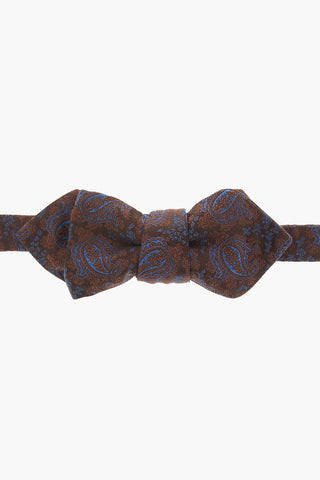 Silk Paisley Embroidered Adjustable Diamond Bow Tie