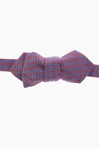 Embroidered Silk Adjustable Diamond Bow Tie