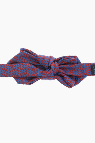 Embroidered Silk Adjustable Diamond Bow Tie