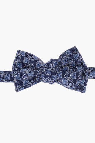 Embroidered Silk Adjustable Classic Bow Tie