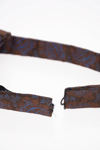 Silk Paisley Embroidered Adjustable Classic Bow Tie