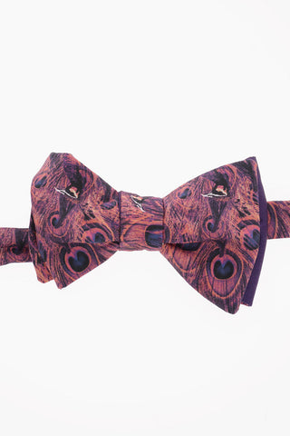 Printed Silk and Cotton Adjustable Classic Bow Tie