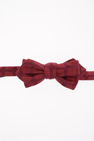 Embroidered Silk Adjustable Diamond Bow Tie