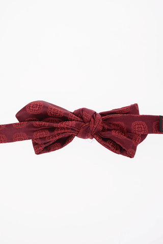 Embroidered Silk Adjustable Diamond Bow Tie