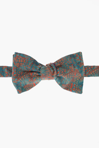 Printed Silk and Cotton Adjustable Classic Bow Tie