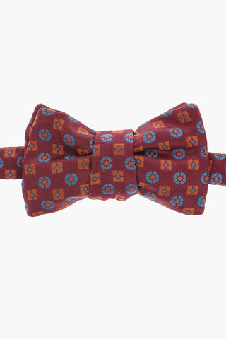 Floral Embroidered Silk Adjustable Classic Bow Tie