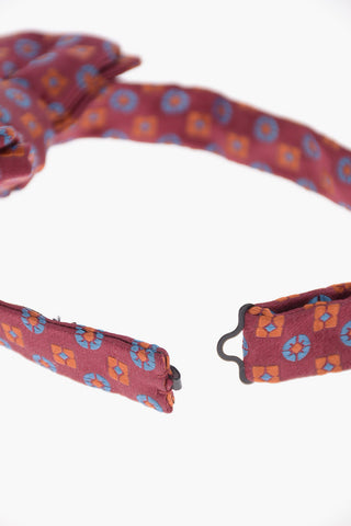 Floral Embroidered Silk Adjustable Classic Bow Tie