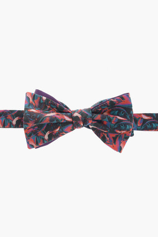 Papillon Classico in Seta e Cotone Stampato con collo Regolabile 