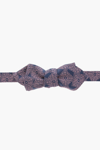 Printed Silk Adjustable Diamond Bow Tie