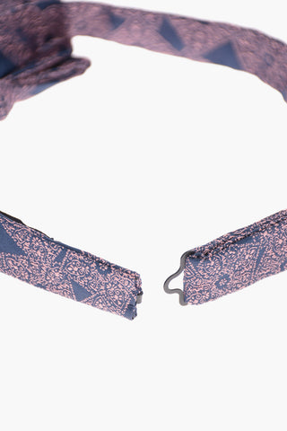 Printed Silk Adjustable Diamond Bow Tie