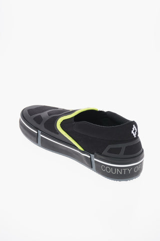 fluo details Canvas CROSS VULCANIZED Slip On Sneakers