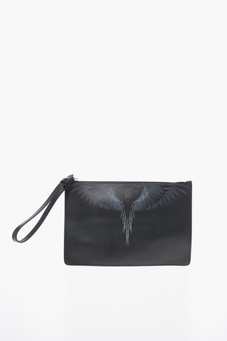 Leather BLACK WINGS Pouch