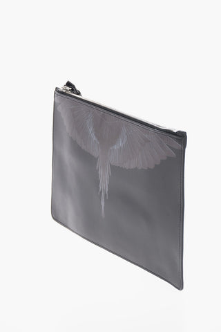 Leather BLACK WINGS Pouch
