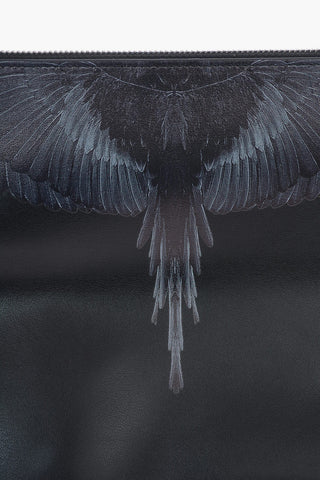 Leather BLACK WINGS Pouch