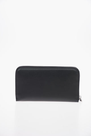 Leather BLACK WINGS Zip Around Wallet
