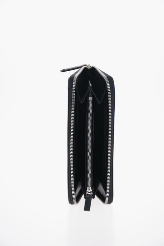 Leather BLACK WINGS Zip Around Wallet