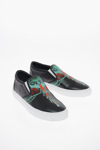Leather GREEN WINGS Slip On Sneakers