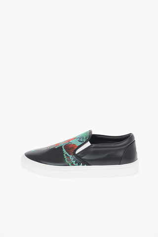 Leather GREEN WINGS Slip On Sneakers