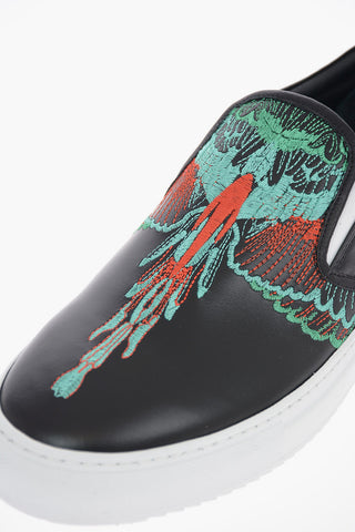 Leather GREEN WINGS Slip On Sneakers