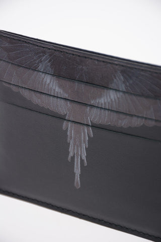 Leather BLACK WINGS Card Holder