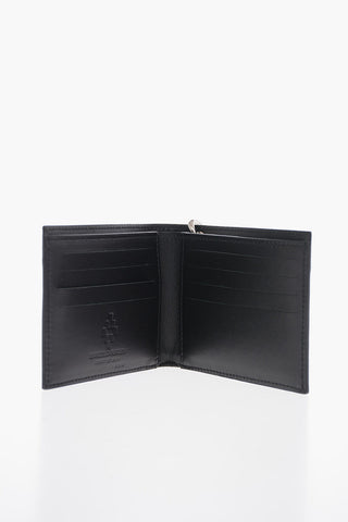 Leather BLACK WINGS Wallet with Chain
