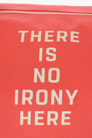 Fabric THERE IS NO IRONY HERE Duffle Bag with Leather Details