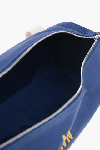 Fabric MY OWN WORST ENEMY Duffle Bag with Leather Details