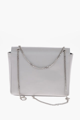 Leather Shoulder Bag with Statement Closure