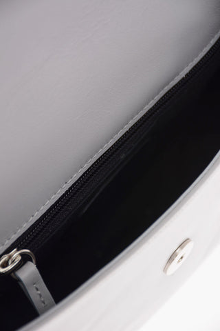 Leather Shoulder Bag with Statement Closure