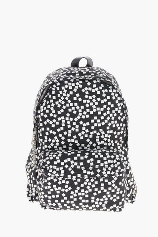 Printed Fabric TRIOMPHE Backpack with Leather Trimmings