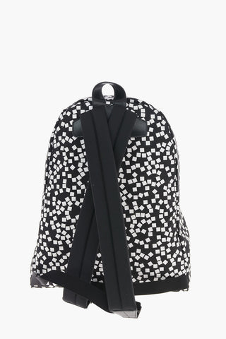 Printed Fabric TRIOMPHE Backpack with Leather Trimmings