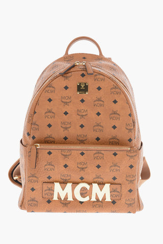 Logoed Leather TRIO Backpack with Removable Mini Shoulder Bag