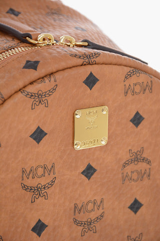 Logoed Leather TRIO Backpack with Removable Mini Shoulder Bag