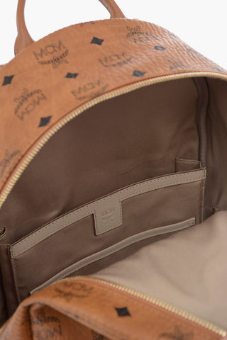 Logoed Leather TRIO Backpack with Removable Mini Shoulder Bag