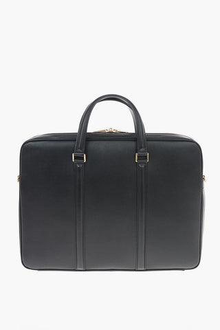 Leather Business Bag with Removable Shoulder Strap