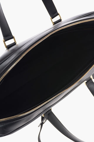 Leather Business Bag with Removable Shoulder Strap