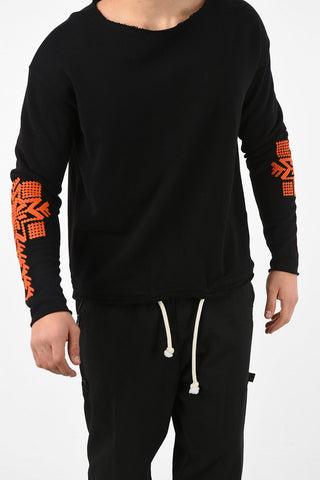 MM14 Embroidery Sleeve Sweatshirt