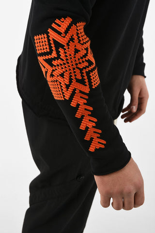 MM14 Embroidery Sleeve Sweatshirt
