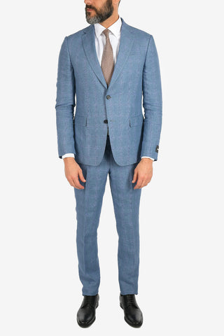 ZZEGNA District Check 2 Button Suit