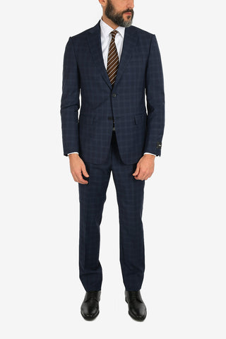 ZZEGNA Windowpane Check 2 Button Suit