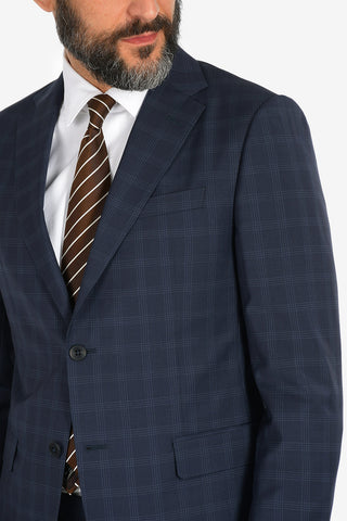 ZZEGNA Windowpane Check 2 Button Suit
