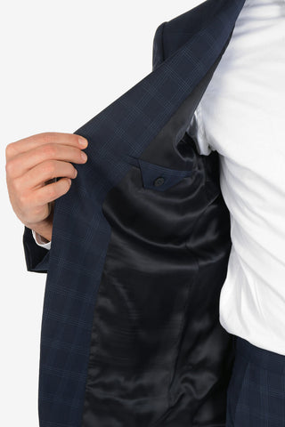 ZZEGNA Windowpane Check 2 Button Suit