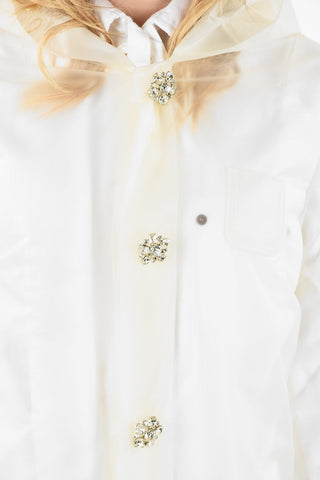 MM6 Waterproof Coat with Jewel Buttons